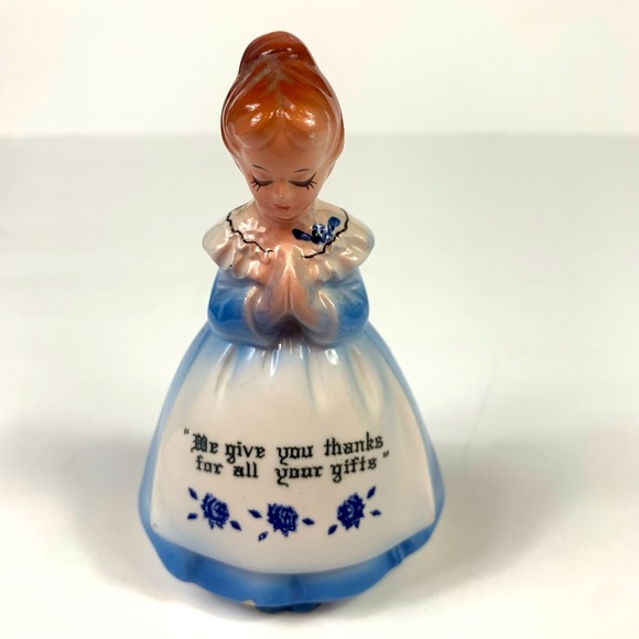 Vintage Enesco Kitchen Prayer Lady Figure Salt Shaker - Picture 1 of 5